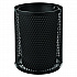 Outdoor Diamond Steel Trash Can, Rain Bonnet Lid, 36 gal, Black (261926BK)
