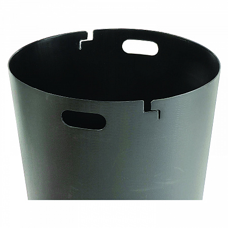 Outdoor Slatted Steel Trash Can, 36 gal, Green (237726GN)