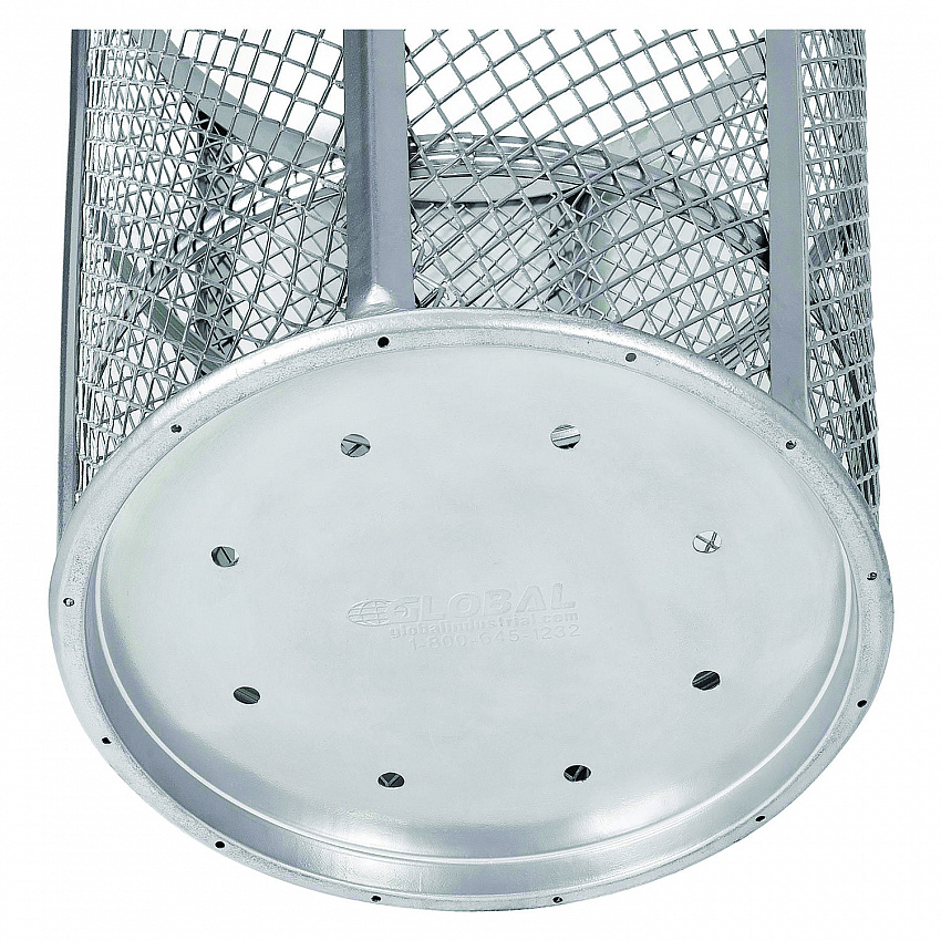 Steel Mesh Corrosion Resistant Trash Can, 48 gal, Silver (237633)