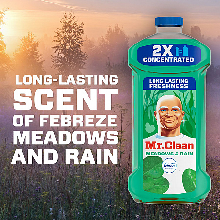 Multipurpose Cleaning Solution with Febreze, Meadows and Rain Scent, 64 oz Bottle (10725EA)
