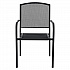 Interion Mesh Cafe Table and Chair Sets, Square, 48 x 48 x 29, Black Top, Black Base/Legs (695973)