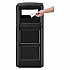 Square Plastic Waste Receptacle, Dome Lid with Open Sides, 42 gal, Black (641414BK)