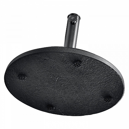 Umbrella Base, Round, Concrete, 33 lb Capacity, 18 x 18 x 13.5, Black (695474)