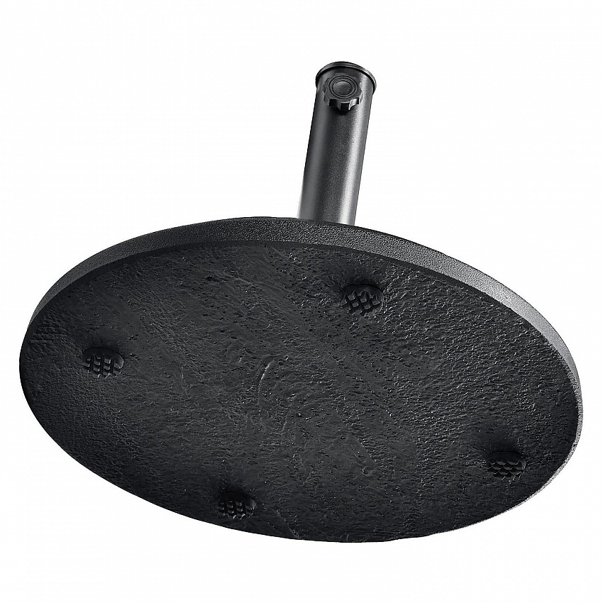 Umbrella Base, Round, Concrete, 33 lb Capacity, 18 x 18 x 13.5, Black (695474)
