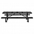Perforated Steel Picnic Table, Rectangular, 72 x 62 x 29.5, Black Top, Black Base/Legs (694555BK)