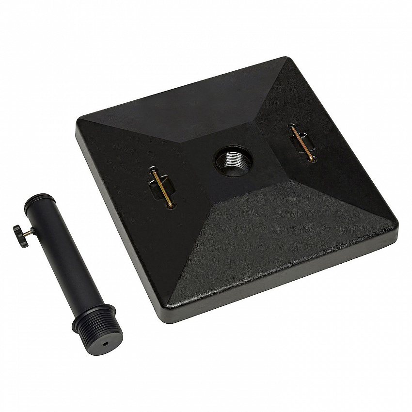 Umbrella Base, Square, Concrete, 88 lb Capacity, 20 x 20 x 15.75, Black (695475)