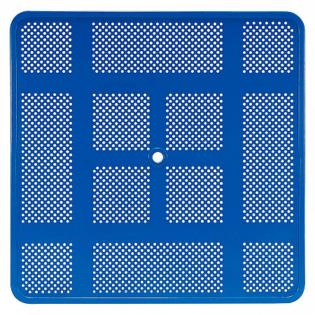 Perforated Steel Picnic Table, Square, 81 x 81 x 29.5, Blue Top, Blue Base/Legs (694551BL)