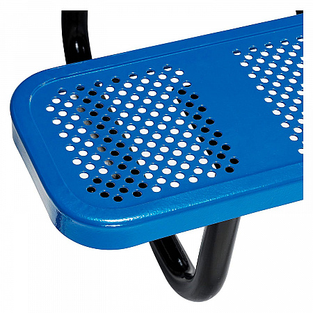 Perforated Steel Picnic Table, Square, 81 x 81 x 29.5, Blue Top, Blue Base/Legs (694551BL)