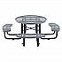 Expanded Steel Picnic Table, Round, 46