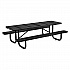 Perforated Steel Picnic Table, Rectangular, 72 x 62 x 29.5, Black Top, Black Base/Legs (694555BK)