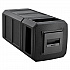 Square Plastic Waste Receptacle, Ashtray Lid with Open Sides, 42 gal, Black (641540BK)