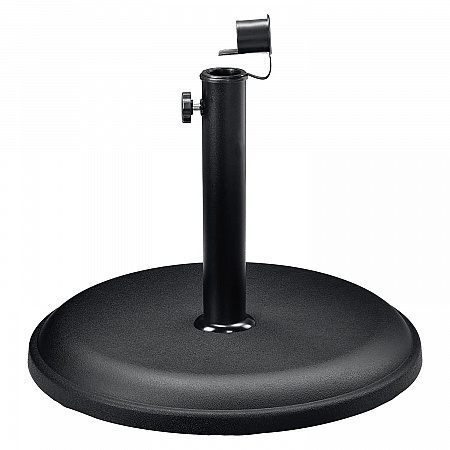 Umbrella Base, Round, Concrete, 33 lb Capacity, 18 x 18 x 13.5, Black (695474)