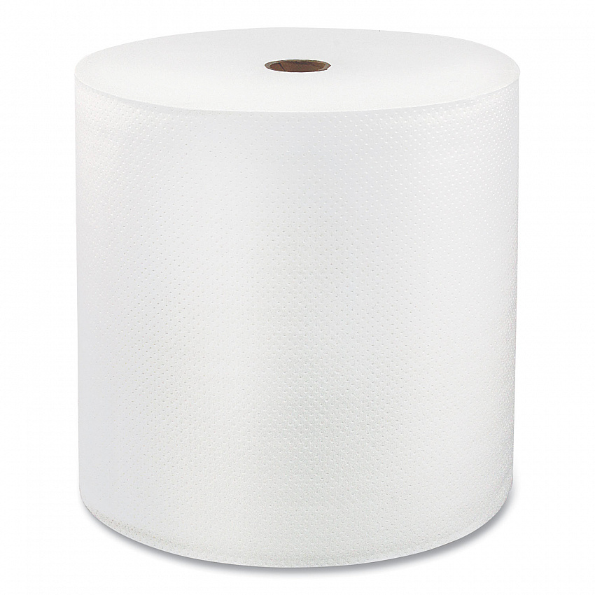 Hard Wound Roll Towel, TAD, 1-Ply, 7" x 700 ft, White, 6 Rolls/Carton (46903)