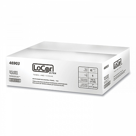 Hard Wound Roll Towel, TAD, 1-Ply, 7