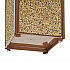 Stone Panel All Weather Trash Receptacle Urn, Open Ashtray Top, 24 gal, Steel, Brown (238243BN)