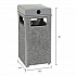 Stone Panel All Weather Trash Receptacle Urn, 12 gal, Steel, Gray (239576GY)