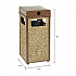 Stone Panel All Weather Trash Receptacle Urn, 24 gal, Steel, Brown (238241BN)