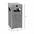 Stone Panel All Weather Trash Receptacle Urn, 24 gal, Steel, Gray (238241GY)
