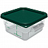 Squares Food Storage Container Lid, 7.31 x 7.31 x 0.63, Forest Green, Plastic (1197008)