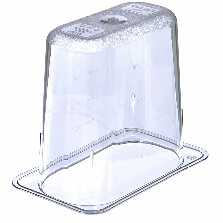StorPlus Polycarbonate Food Pan, 1.4 qt, 4.25 x 6.93 x 6, Clear, Plastic (3068807)