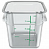 Squares Polycarbonate Food Storage Container, 4 qt, 7.13 x 7.13 x 7.29, Clear, Plastic (1195107)