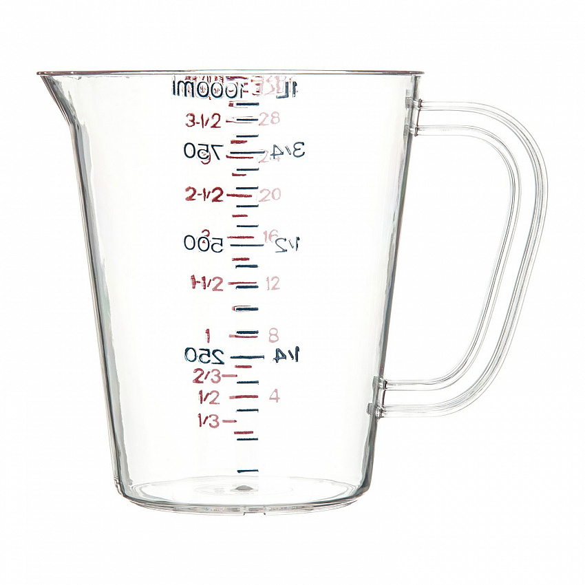 Commercial Measuring Cup, 1 qt, Plastic, Clear (4314307)