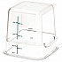 Squares Polycarbonate Food Storage Container, 4 qt, 7.13 x 7.13 x 7.29, Clear, Plastic (1195107)
