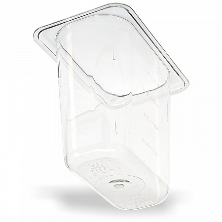 StorPlus Polycarbonate Food Pan, 1.4 qt, 4.25 x 6.93 x 6, Clear, Plastic (3068807)