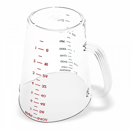 Commercial Measuring Cup, 0.5 gal, Plastic, Clear (4314407)