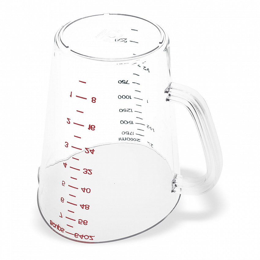 Commercial Measuring Cup, 0.5 gal, Plastic, Clear (4314407)
