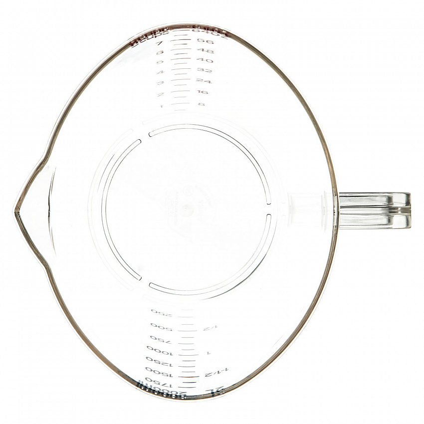 Commercial Measuring Cup, 0.5 gal, Plastic, Clear (4314407)