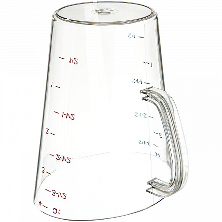Commercial Measuring Cup, 1 gal, Plastic, Clear (4314507)