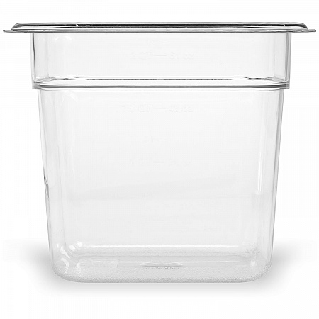 StorPlus Polycarbonate Food Pan, 2.5 qt, 6.38 x 6.75 x 6, Clear, Plastic (3068507)