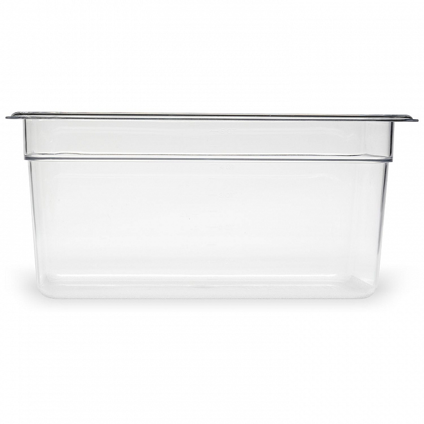 StorPlus Polycarbonate Food Pan, 5.7 qt, 6.88 x 12.75 x 6, Clear, Plastic (3066207)
