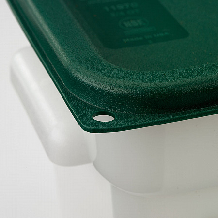 Squares Food Storage Container Lid, 7.31 x 7.31 x 0.63, Forest Green, Plastic (1197008)