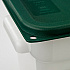 Squares Food Storage Container Lid, 7.31 x 7.31 x 0.63, Forest Green, Plastic (1197008)