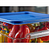 Squares Food Storage Container Lid, 11.38 x 11.38 x 0.63, Blue, Plastic (1197260)