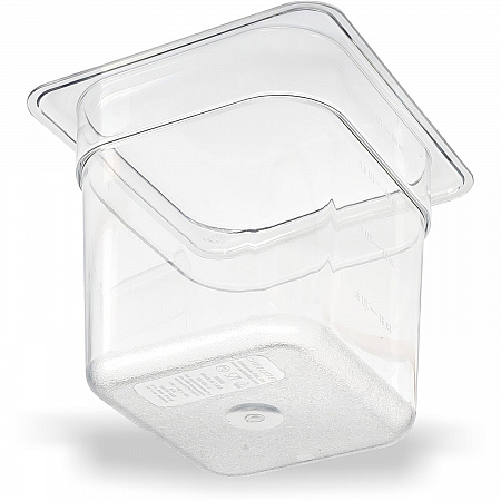 StorPlus Polycarbonate Food Pan, 2.5 qt, 6.38 x 6.75 x 6, Clear, Plastic (3068507)