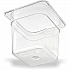 StorPlus Polycarbonate Food Pan, 2.5 qt, 6.38 x 6.75 x 6, Clear, Plastic (3068507)