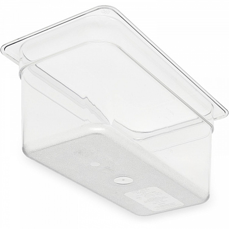 StorPlus Polycarbonate Food Pan, 5.7 qt, 6.88 x 12.75 x 6, Clear, Plastic (3066207)