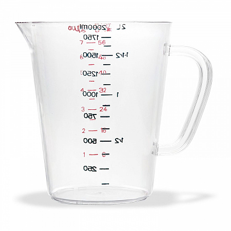 Commercial Measuring Cup, 0.5 gal, Plastic, Clear (4314407)