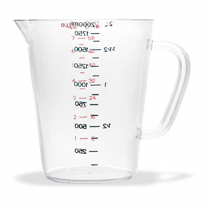 Commercial Measuring Cup, 0.5 gal, Plastic, Clear (4314407)