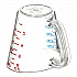 Commercial Measuring Cup, 1 cup, Plastic, Clear (4314107)