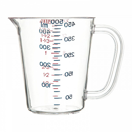 Commercial Measuring Cup, 1 pt, Plastic, Clear (4314207)