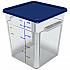 Squares Polycarbonate Food Storage Container, 18 qt, 11 13 x 11.13 x 12.58, Clear, Plastic (1195507)