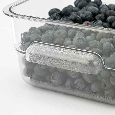 Squares Polycarbonate Food Storage Container, 2 qt,  7.13 x 7.13 x  3.8, Clear, Plastic (1195007)