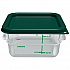 Squares Polycarbonate Food Storage Container, 2 qt,  7.13 x 7.13 x  3.8, Clear, Plastic (1195007)