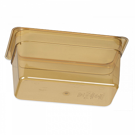StorPlus High Heat Food Pan, 5.7 qt, 12.75 x 12.75 x 6, Amber, Plastic (3086213)