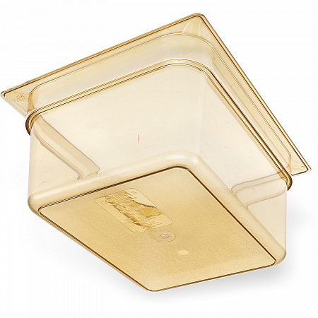 StorPlus High Heat Food Pan, 8.7 qt, 10.38 x 12.75 x 6, Amber, Plastic (10422B13)