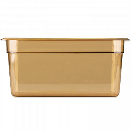 StorPlus High Heat Food Pan, 5.7 qt, 12.75 x 12.75 x 6, Amber, Plastic (3086213)
